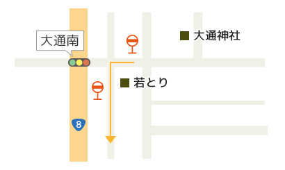 バス停からの地図